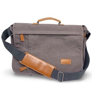 Estarer Mens Laptop Messenger Bag 17-17.3 Inch Laptop 3 in 1 Canvas new w/o tags